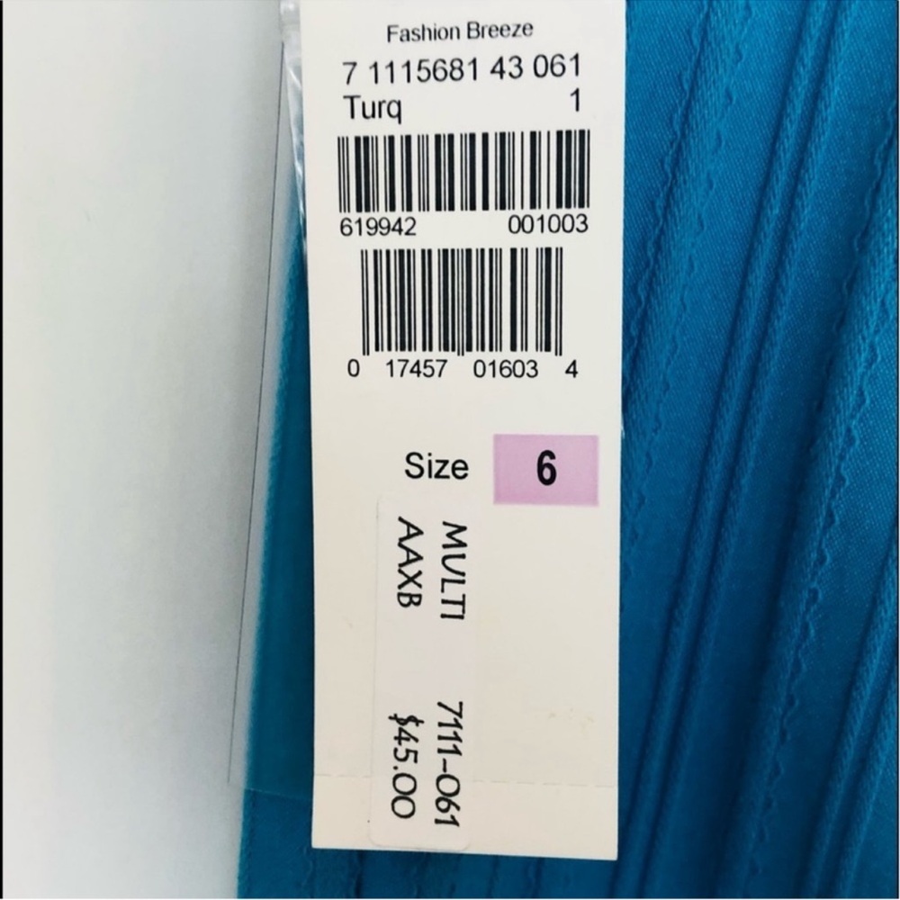 Multiples Fashion Breeze Teal Pull-On Pants 3 Sizes 4•6•8• NWT $45 - Picture 6 of 7